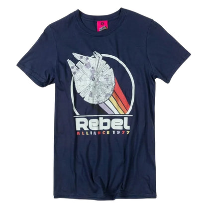 Navy - Front - Star Wars Rebels Womens-Ladies Alliance 1977 T-Shirt