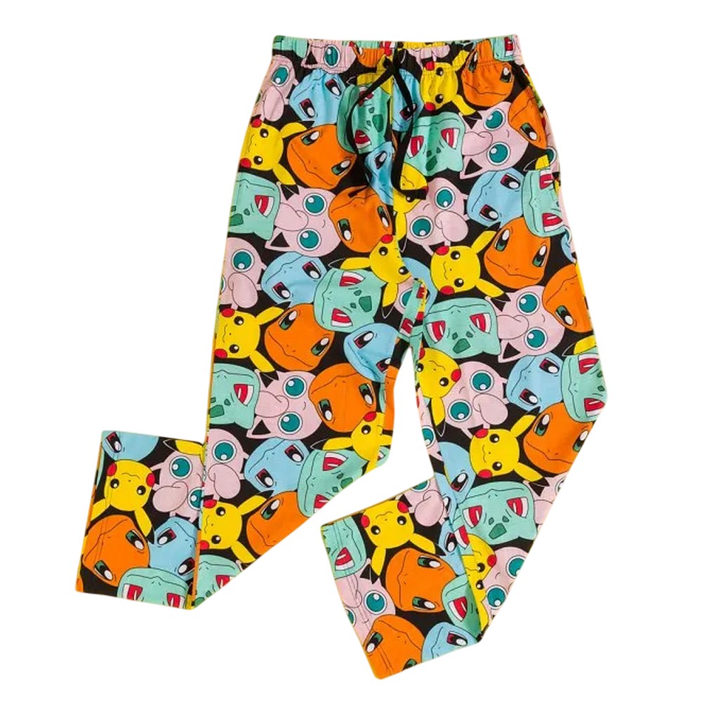 Multicoloured - Front - Pokemon Mens All-Over Print Lounge Pants