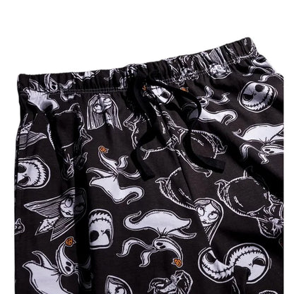 Black-Charcoal - Back - The Nightmare Before Christmas Mens Lounge Pants