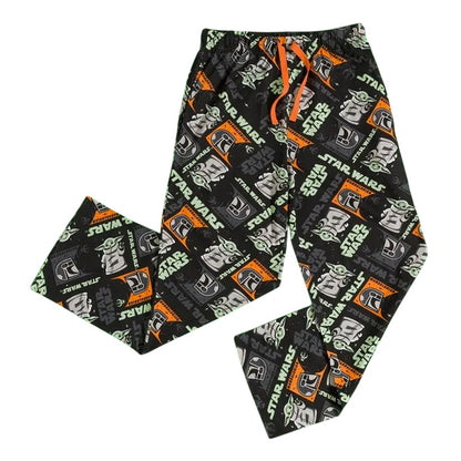 Black - Front - Star Wars The Mandalorian Mens Lounge Pants