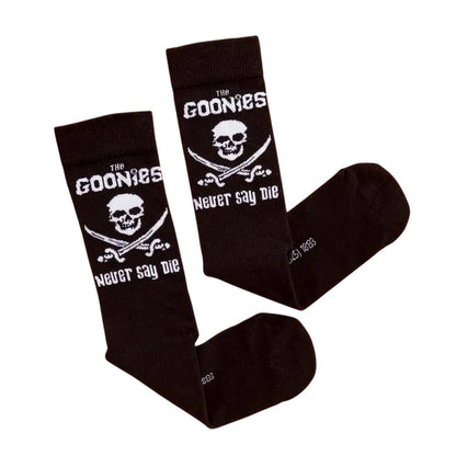 Black-Charcoal - Back - The Goonies Unisex Adult Never Say Die Crew Socks