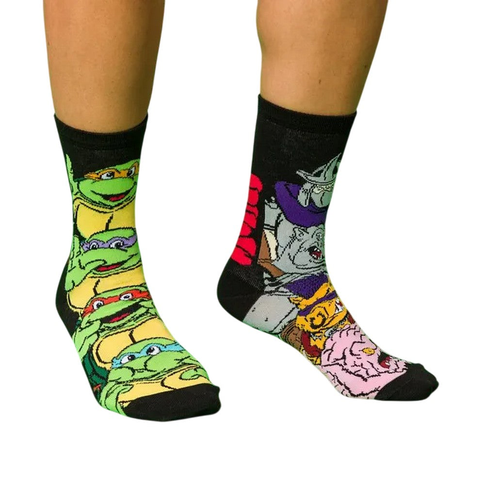 Multicoloured - Lifestyle - Teenage Mutant Ninja Turtles Unisex Adult Heroes And Villains Crew Socks