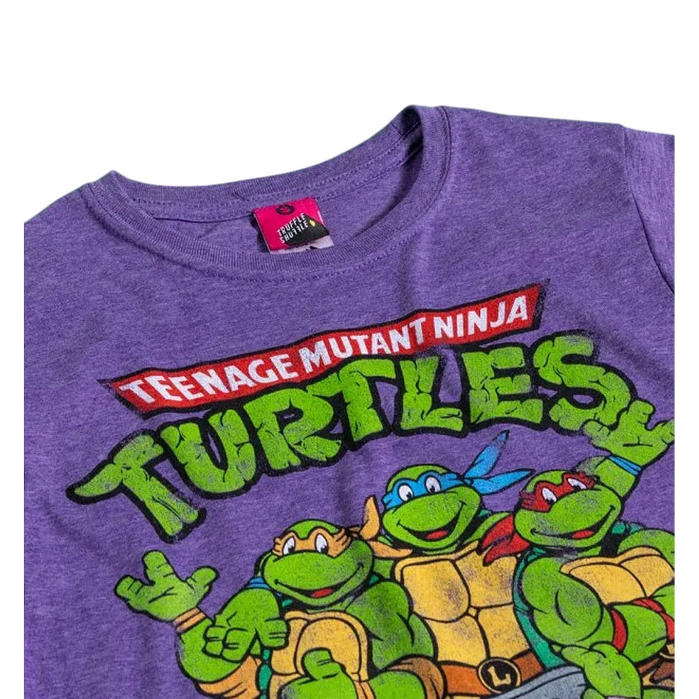 Purple Marl - Back - Teenage Mutant Ninja Turtles Womens-Ladies Classic Fitted T-Shirt