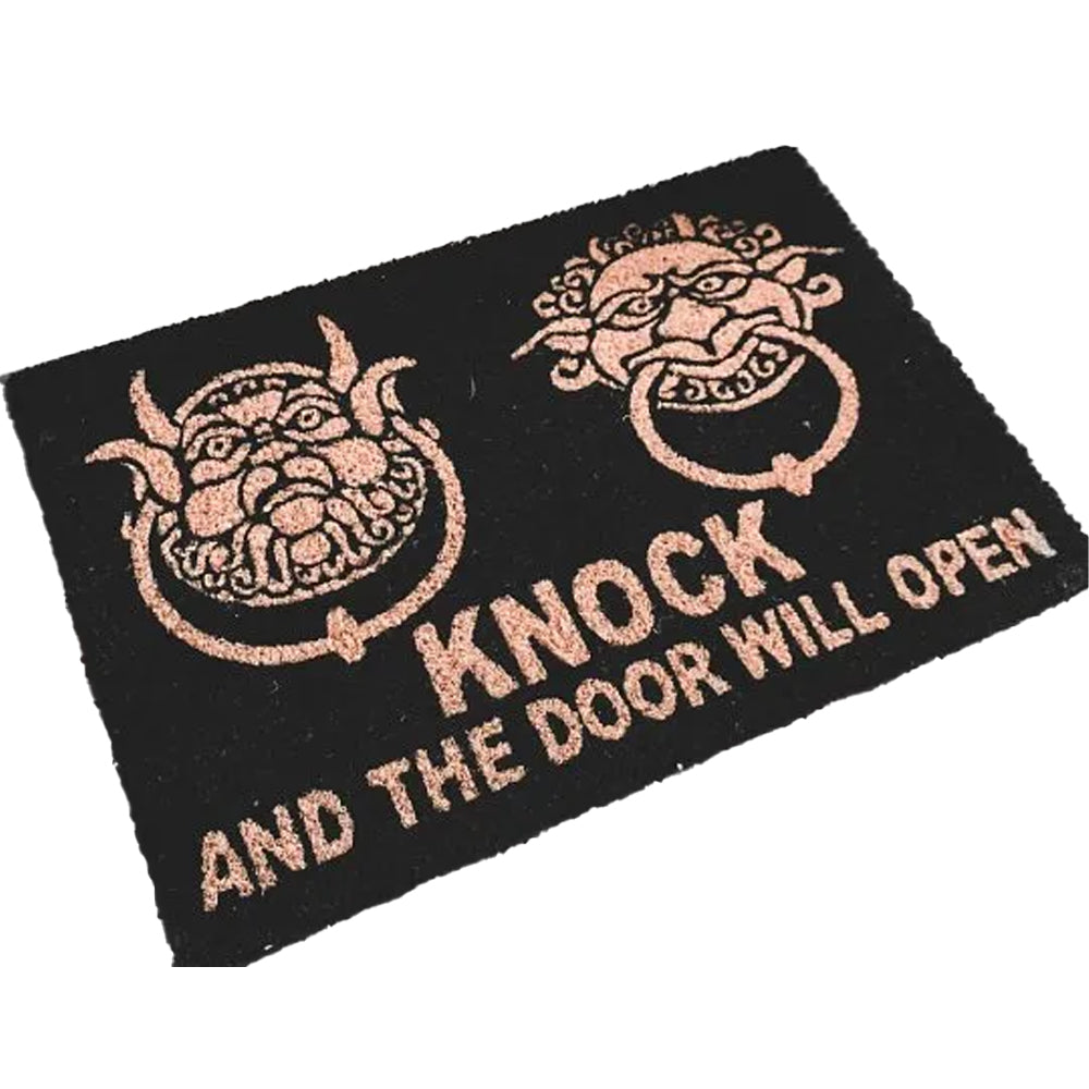 Black-Brown - Side - Labyrinth Knock And The Door Will Open Door Mat