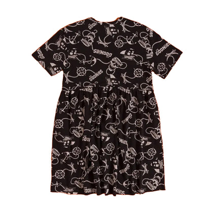 Black - Back - The Goonies Womens-Ladies Pirate Smock Dress
