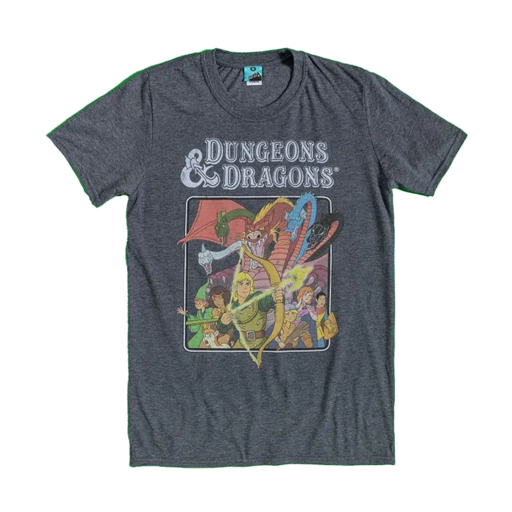Navy Marl - Front - Dungeons & Dragons Unisex Adult Cartoon T-Shirt