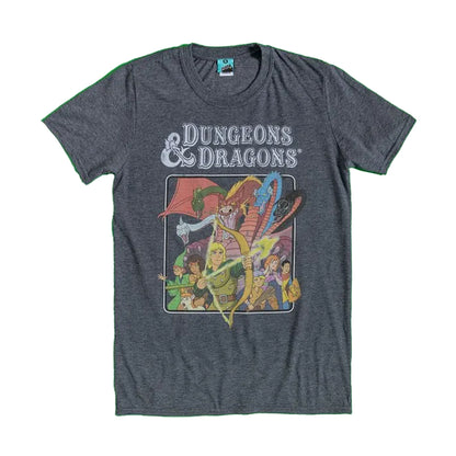 Navy Marl - Front - Dungeons & Dragons Unisex Adult Cartoon T-Shirt