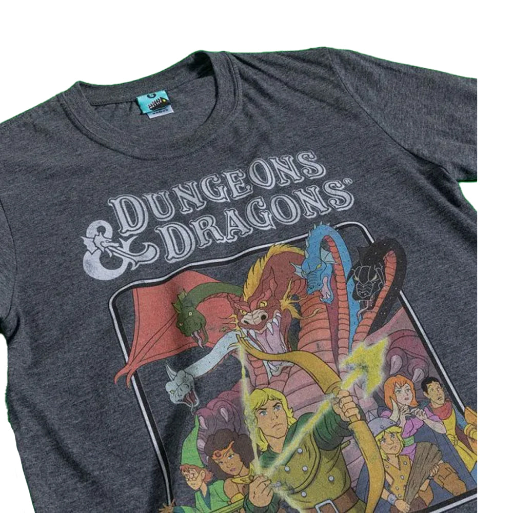 Navy Marl - Side - Dungeons & Dragons Unisex Adult Cartoon T-Shirt