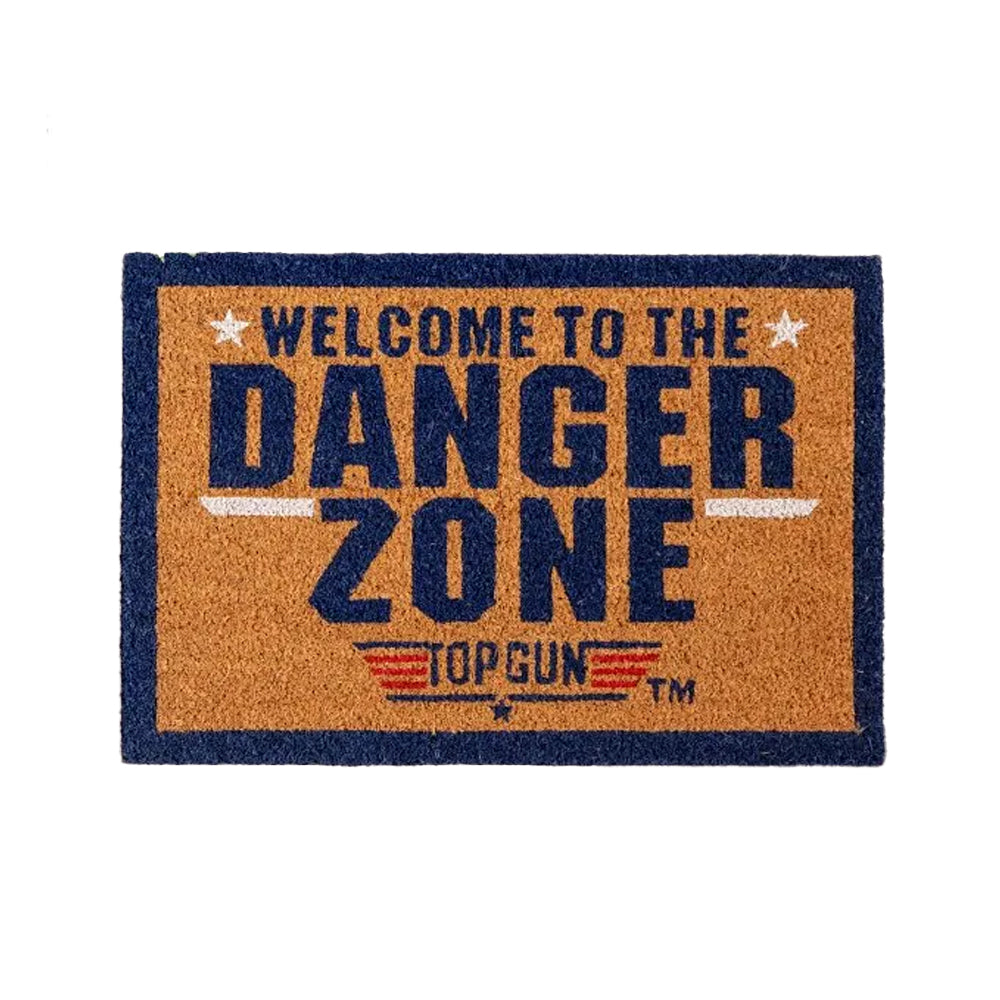 Brown-Blue - Front - Top Gun Welcome To The Danger Zone Door Mat
