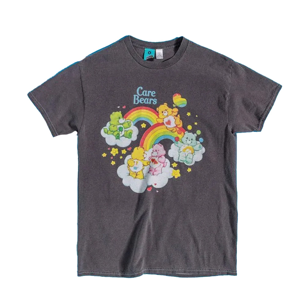Charcoal - Front - Care Bears Unisex Adult Cloud Vintage Wash T-Shirt
