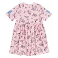 Pink - Back - Cinderella Womens-Ladies Fairytale Bows Smock Dress