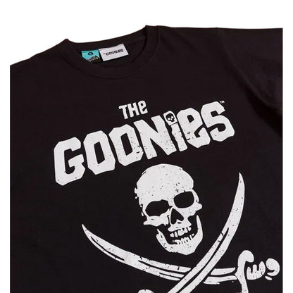 Black - Side - The Goonies Unisex Adult Never Say Die T-Shirt