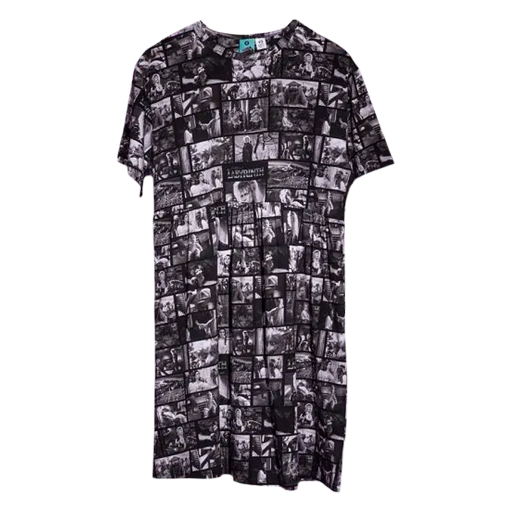 Black - Front - Labyrinth Womens-Ladies Movie Reel Smock Dress