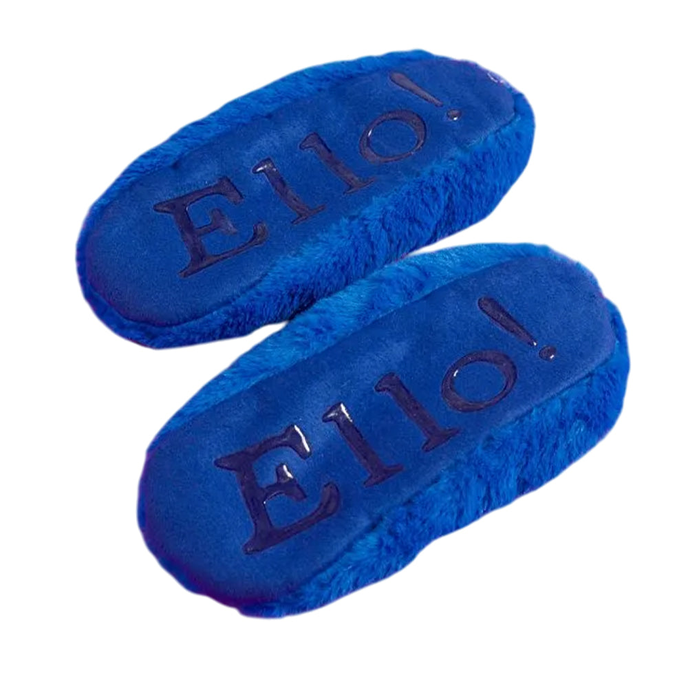 Blue-Red - Back - Labyrinth Unisex Adult The Worm Slippers