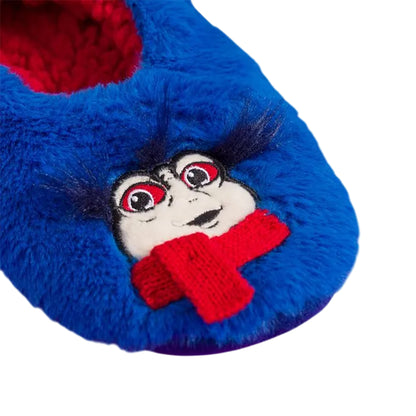 Blue-Red - Side - Labyrinth Unisex Adult The Worm Slippers