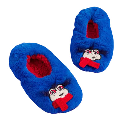 Blue-Red - Front - Labyrinth Unisex Adult The Worm Slippers