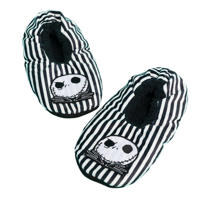 Black-White - Front - The Nightmare Before Christmas Unisex Adult Jack Skellington Slippers