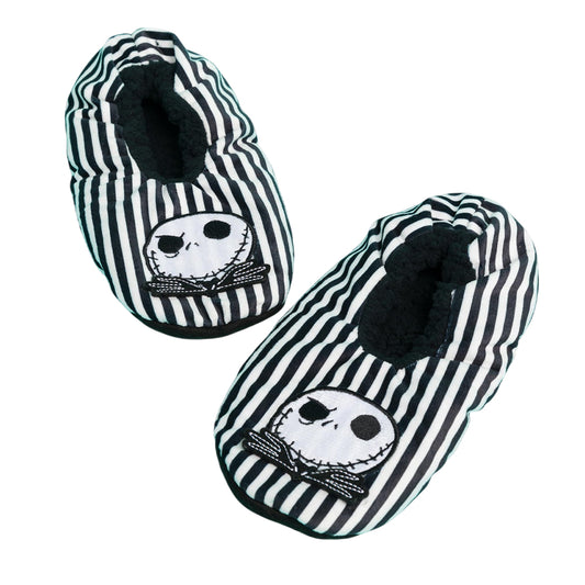 Black-White - Front - The Nightmare Before Christmas Unisex Adult Jack Skellington Slippers