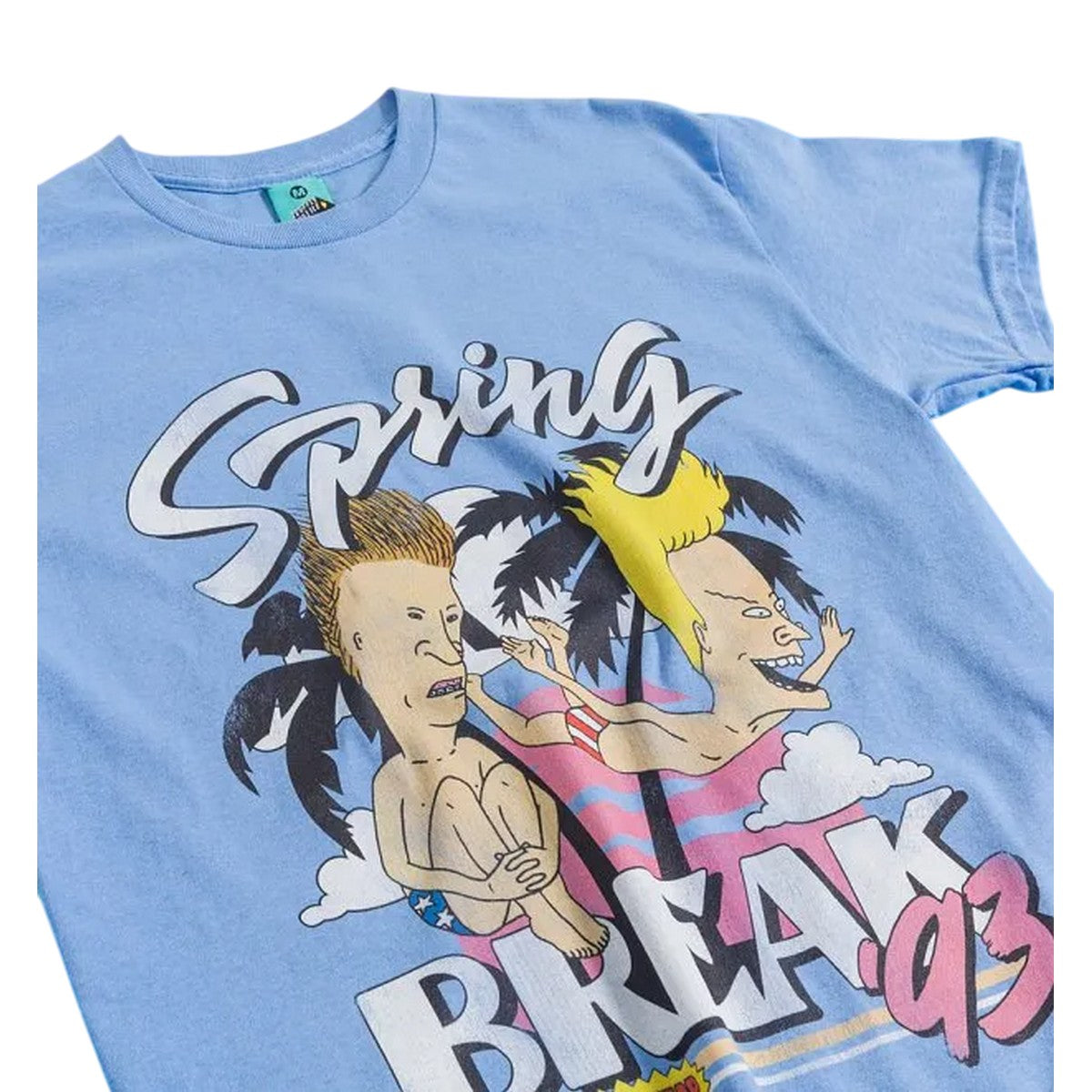 Blue - Side - Beavis & Butthead Unisex Adult Spring Break 93 T-Shirt