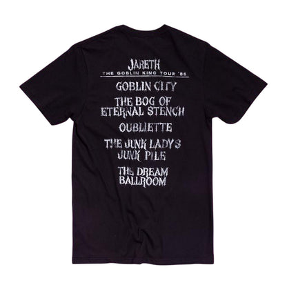 Black - Back - Labyrinth Unisex Adult The Goblin King Tour Back Print T-Shirt