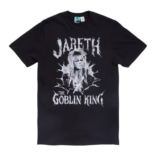Black - Front - Labyrinth Unisex Adult The Goblin King Tour Back Print T-Shirt