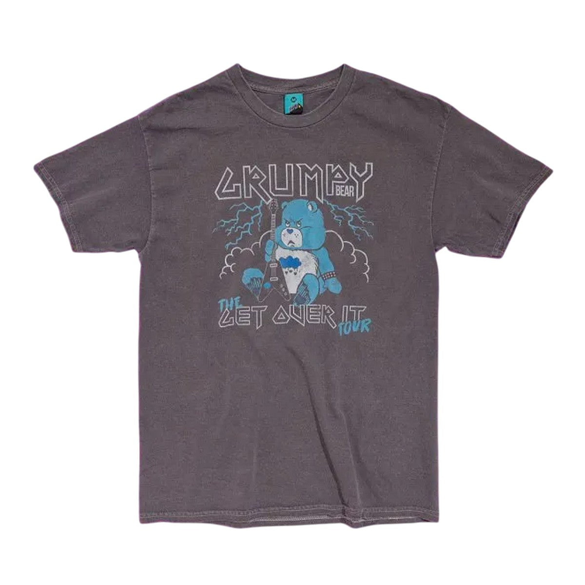 Charcoal - Front - Care Bears Unisex Adult Get Over It Tour Vintage Wash T-Shirt