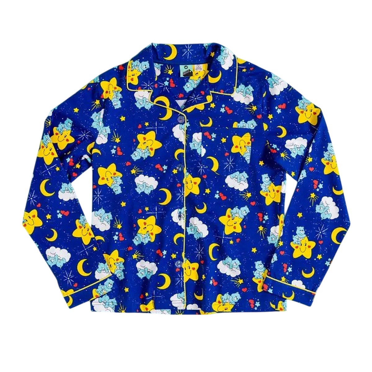 Blue - Back - Care Bears Womens-Ladies Retro Long Pyjama Set