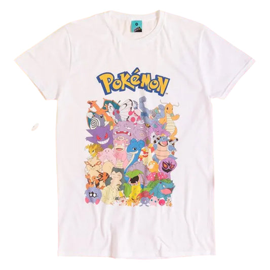White - Front - Pokemon Unisex Adult Characters T-Shirt