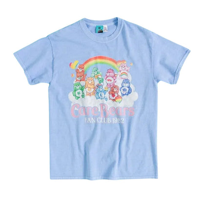 Blue - Front - Care Bears Unisex Adult Fan Club 1982 Vintage Wash T-Shirt