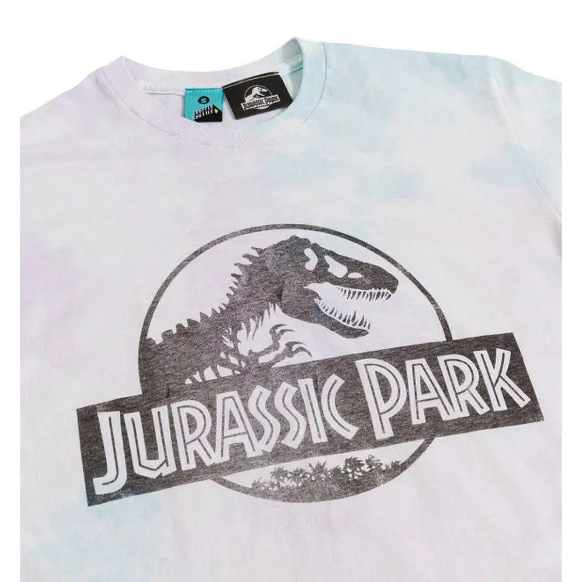 Purple - Side - Jurassic Park Unisex Adult Logo Tie Dye T-Shirt