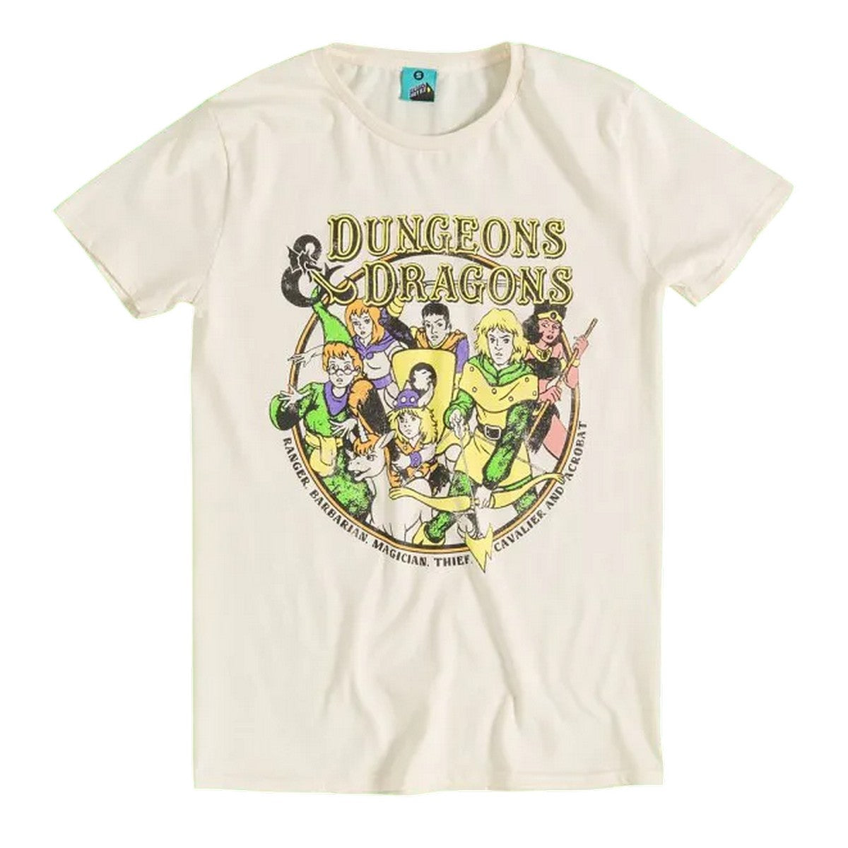 Natural - Front - Dungeons & Dragons Unisex Adult Cartoon T-Shirt