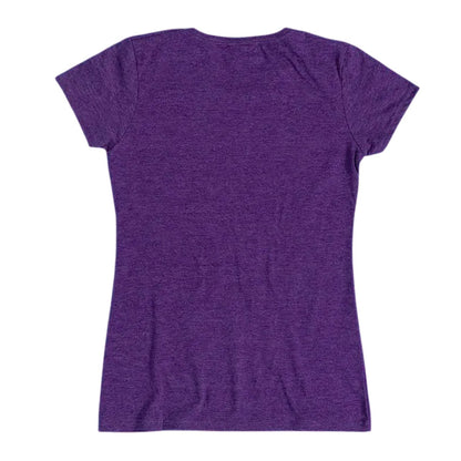 Heather Purple - Back - Star Wars Womens-Ladies Space Scene Retro T-Shirt