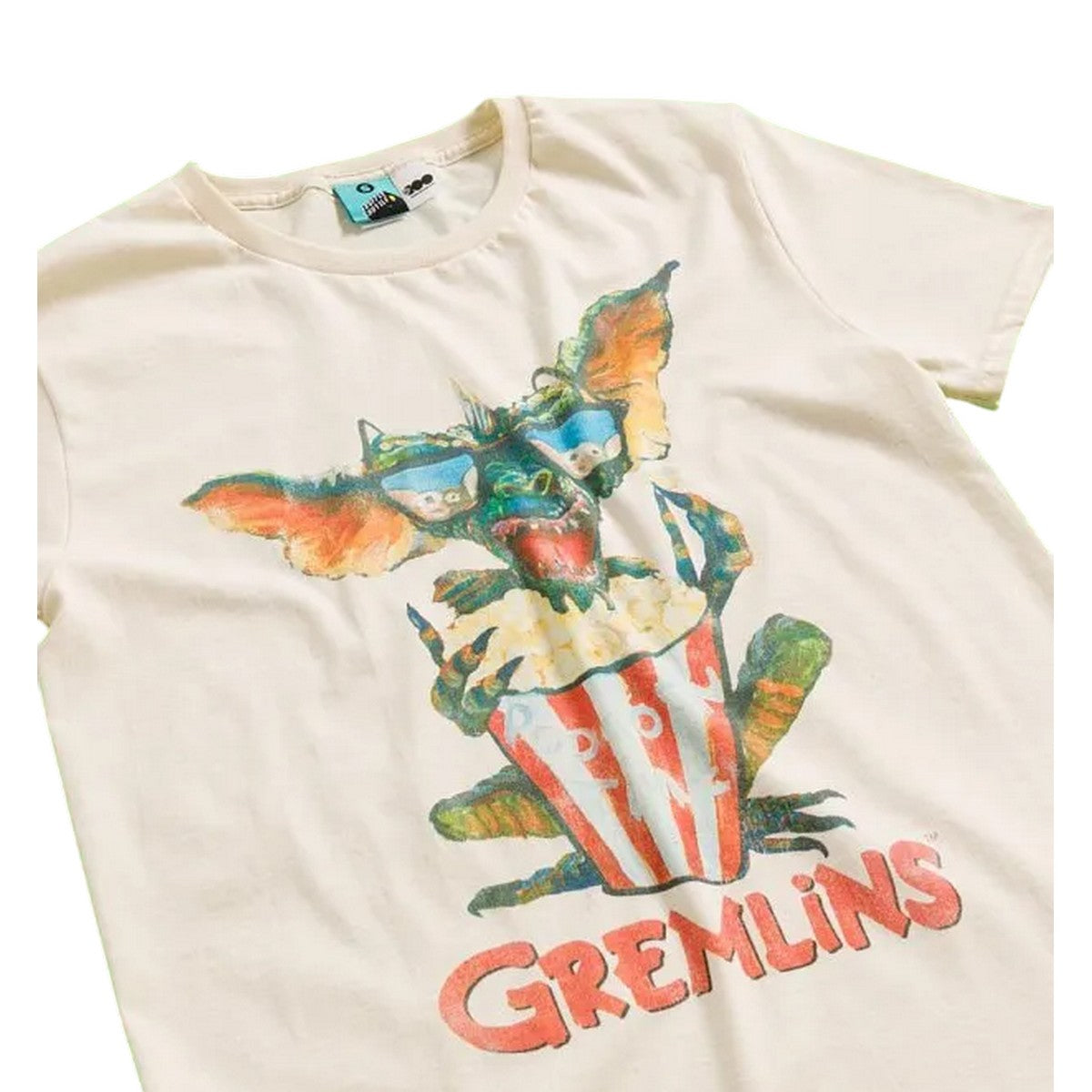 Natural - Side - Gremlins Unisex Adult Popcorn T-Shirt