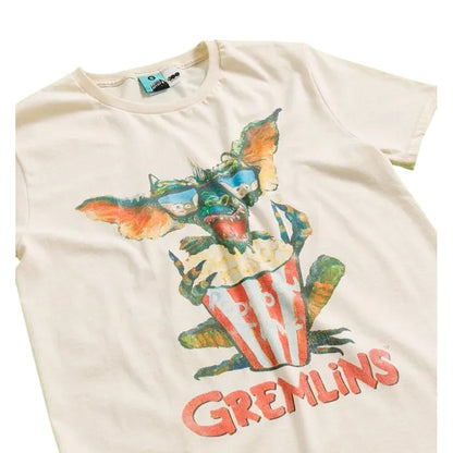 Natural - Side - Gremlins Unisex Adult Popcorn T-Shirt