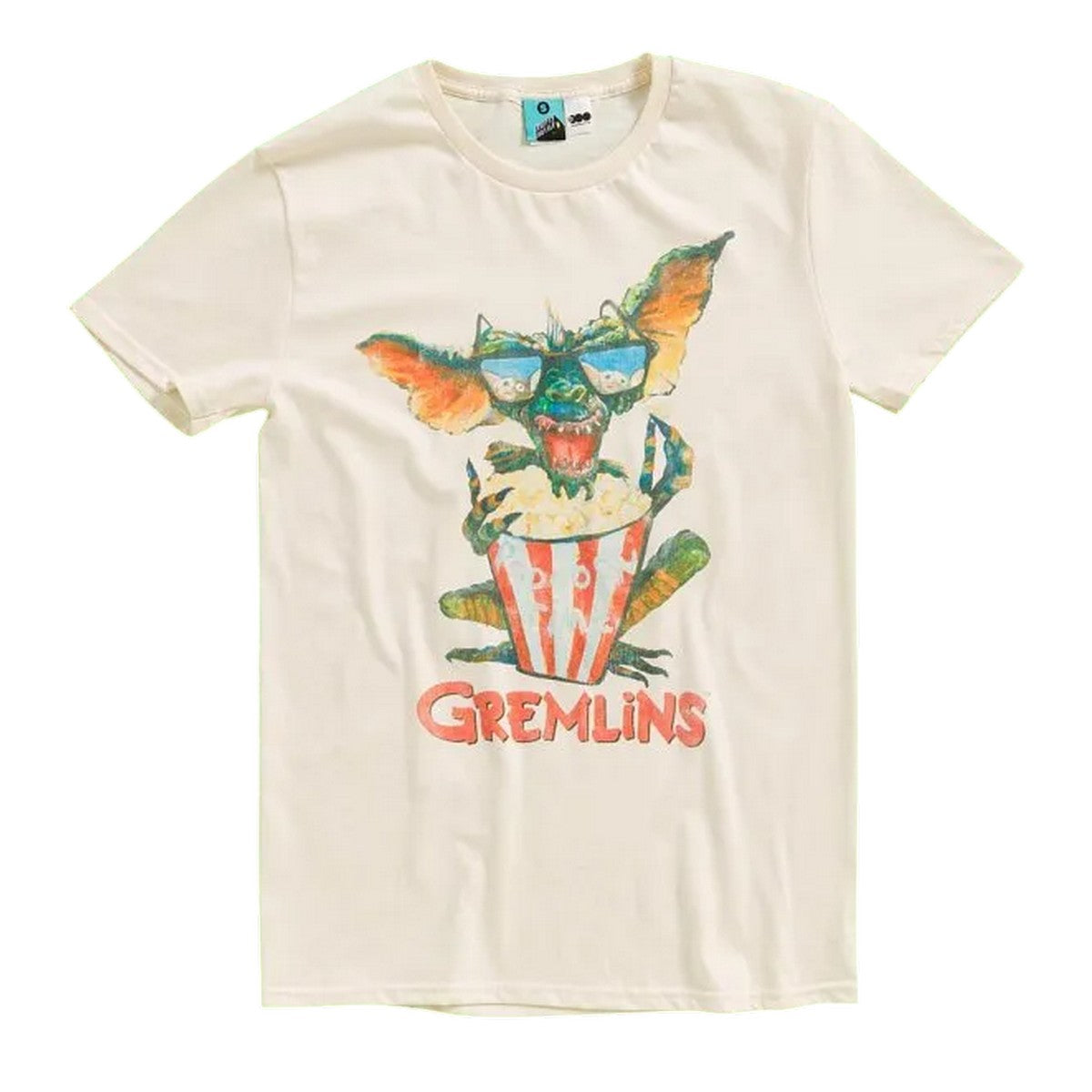 Natural - Front - Gremlins Unisex Adult Popcorn T-Shirt