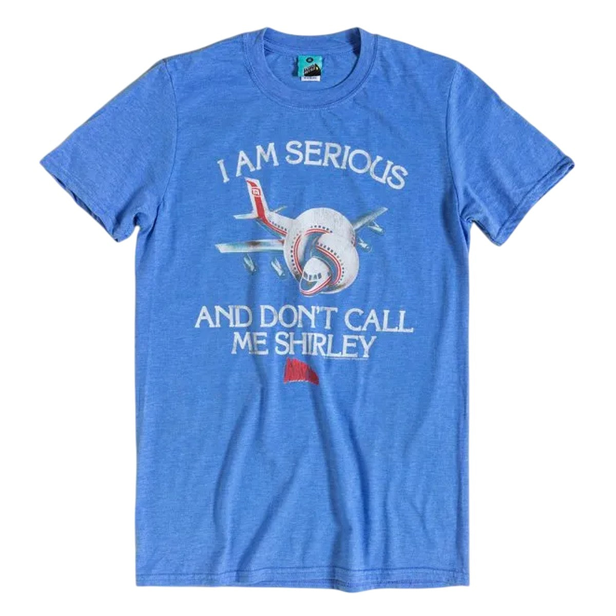 Blue Marl - Front - Airplane Unisex Adult Slogan T-Shirt