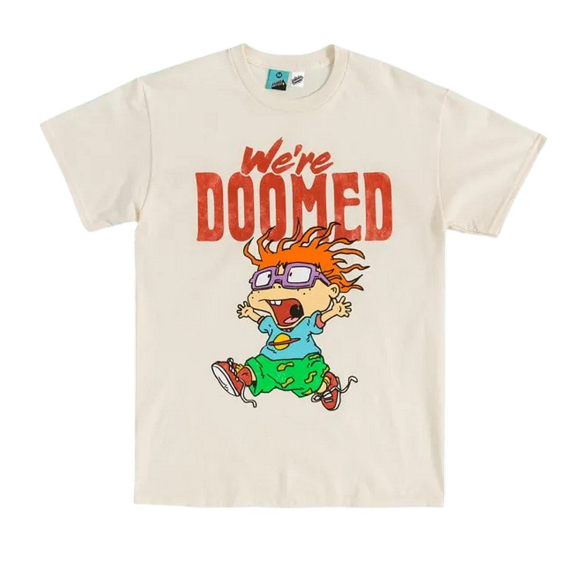 Natural - Front - Rugrats Unisex Adult We´re Doomed Chuckie T-Shirt