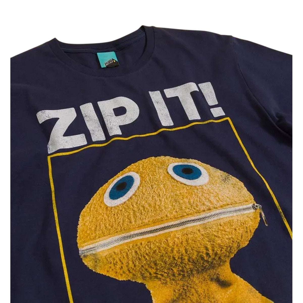 Navy - Side - Rainbow Unisex Adult Zippy T-Shirt