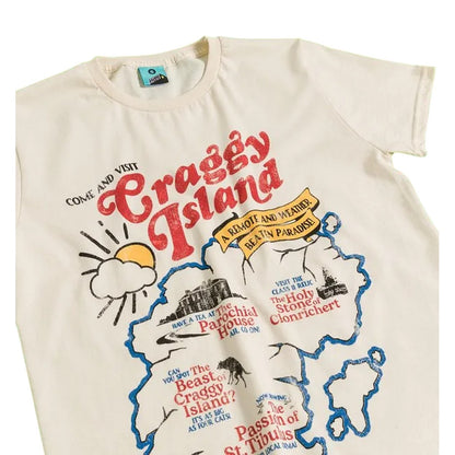 Natural - Side - Father Ted Unisex Adult Inspired Craggy Island Map T-Shirt