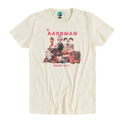 Natural - Front - Aardman Unisex Adult Since 1976 T-Shirt