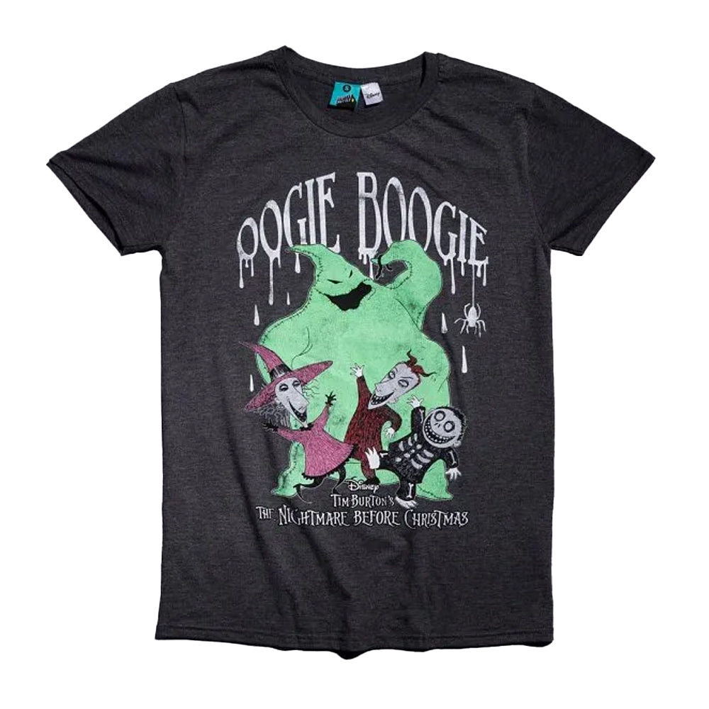 Black-Green - Front - The Nightmare Before Christmas Unisex Adult Oogie Boogie T-Shirt