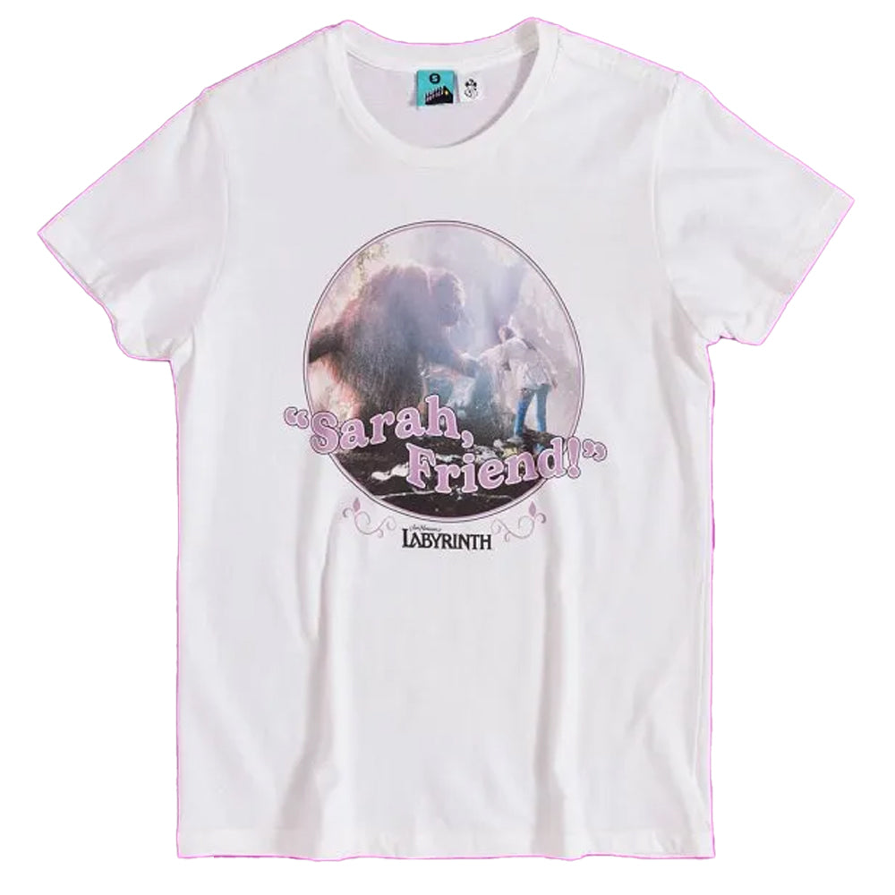 White-Off White - Front - Labyrinth Womens-Ladies Friend Sarah & Ludo Fitted T-Shirt