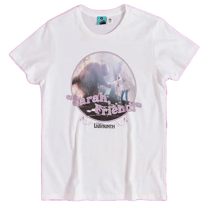 White-Off White - Front - Labyrinth Womens-Ladies Friend Sarah & Ludo Fitted T-Shirt