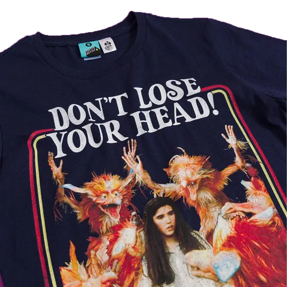 Blue - Side - Labyrinth Unisex Adult Chilly Down With The Fire Gang Fitted T-Shirt