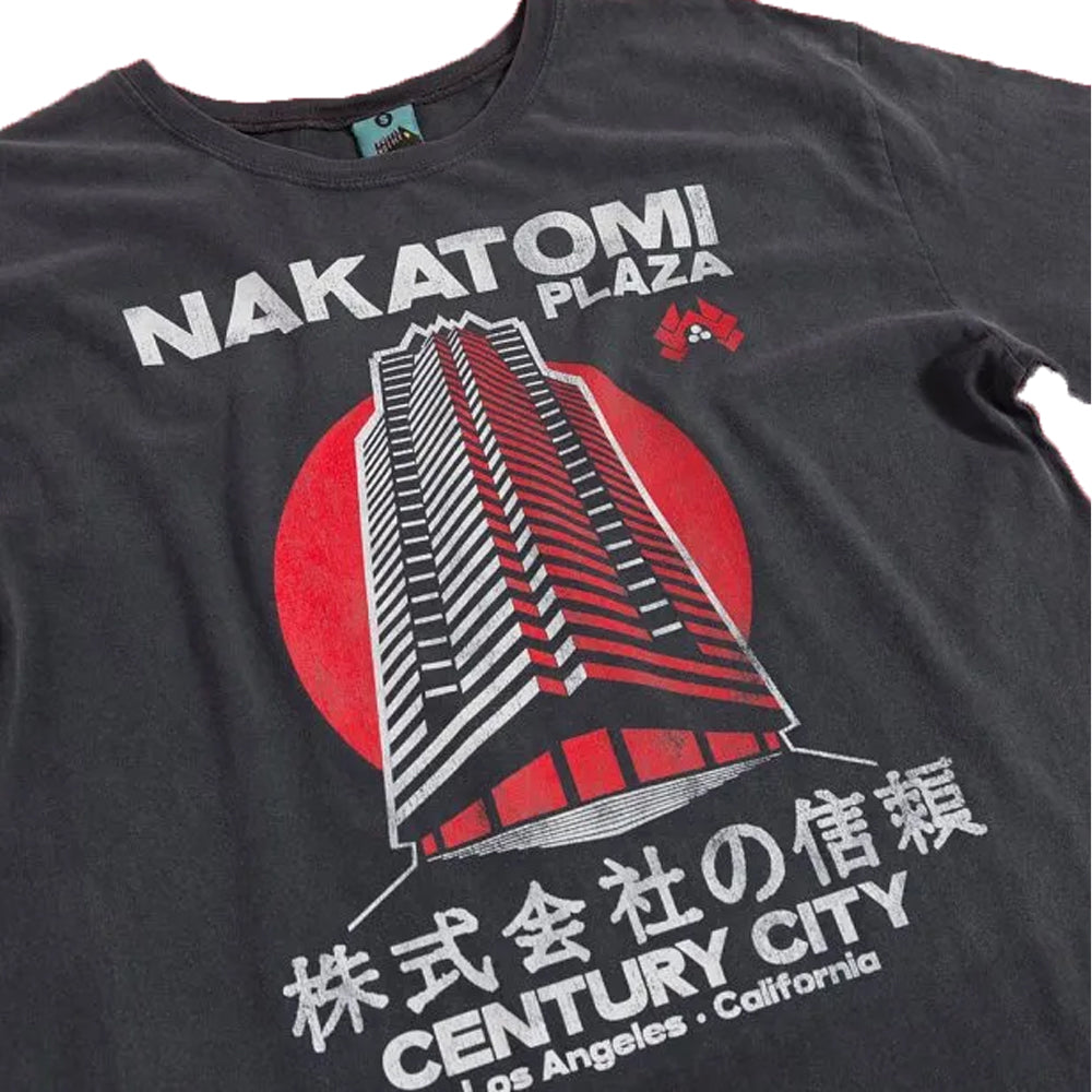 Black-Charcoal - Side - Die Hard Womens-Ladies Inspired Nakatomi Plaza T-Shirt Dress