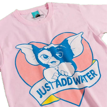 Pink - Side - Gremlins Unisex Adult Cute Just Add Water Gizmo T-Shirt