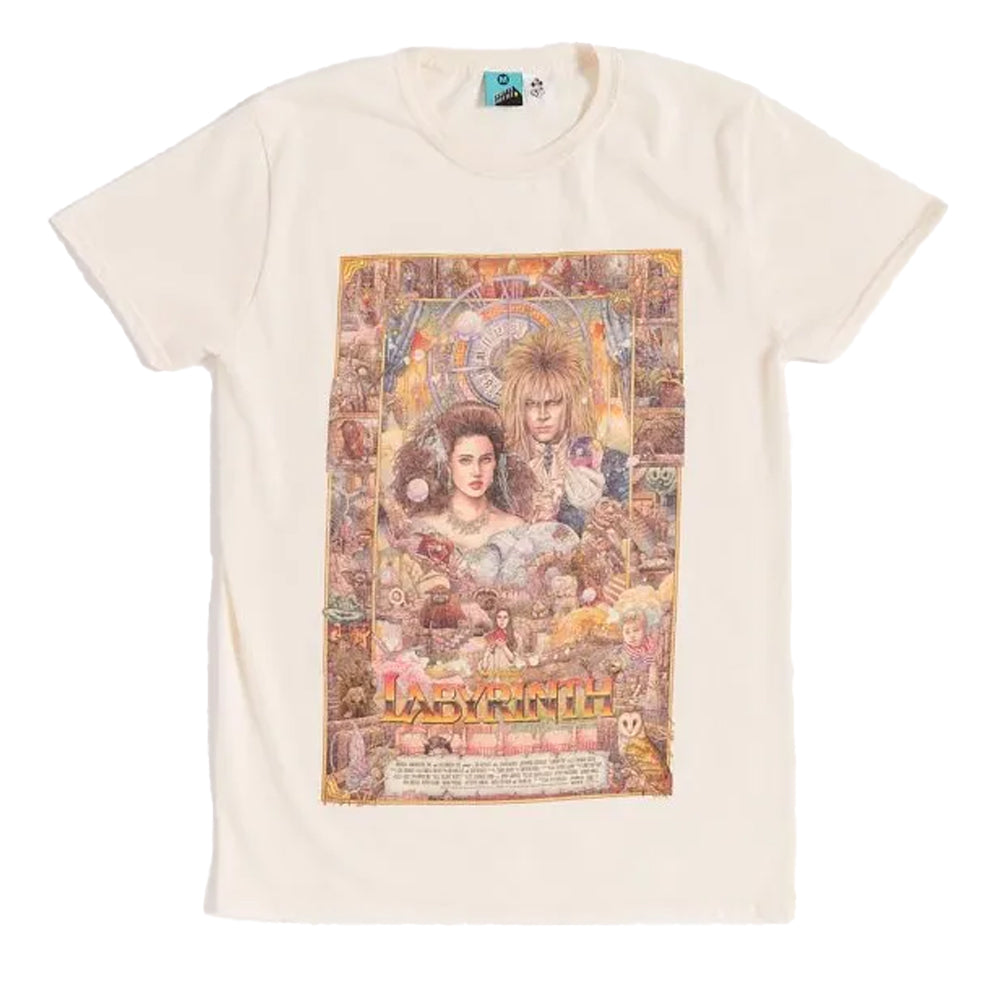 Beige - Front - Labyrinth Unisex Adult Illustrated Front T-Shirt