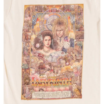 Beige - Side - Labyrinth Unisex Adult Illustrated Front T-Shirt
