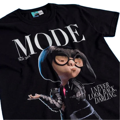 Black - Side - The Incredibles Unisex Adult I Never Look Back Darling Edna Mode T-Shirt
