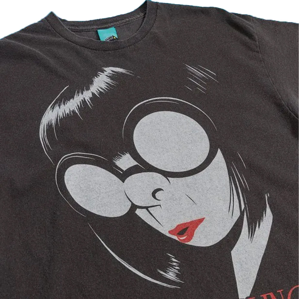 Charcoal - Side - The Incredibles Unisex Adult Edna Mode Vintage Wash T-Shirt